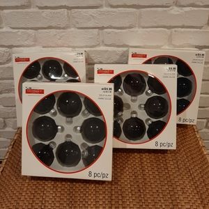 4 boxes Glass Christmas Ornaments/balls (black)